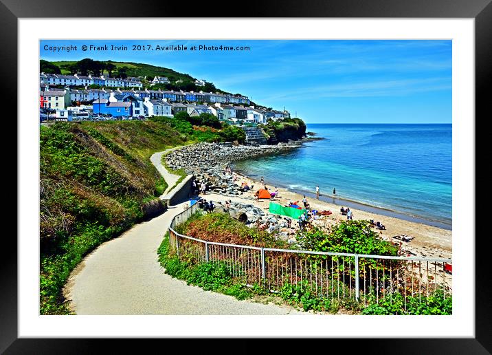 New Quay - West Wales Framed Mounted Print by Frank Irwin