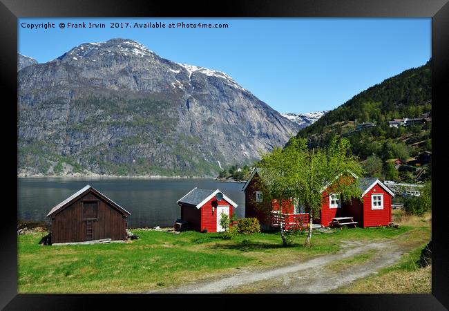 Norwegian Fjord landscape Framed Print by Frank Irwin