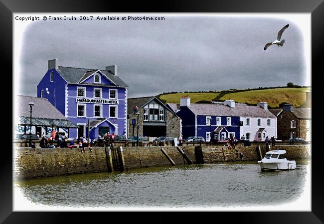 Aberaeron Harbour (Oil painting effect) Framed Print by Frank Irwin