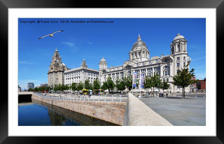 Liverpool's Three Graces. Framed Mounted Print by Frank Irwin