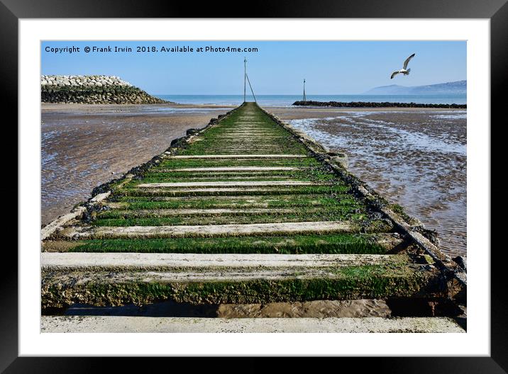 Rhos-on-Sea - fishing boat jetty Framed Mounted Print by Frank Irwin