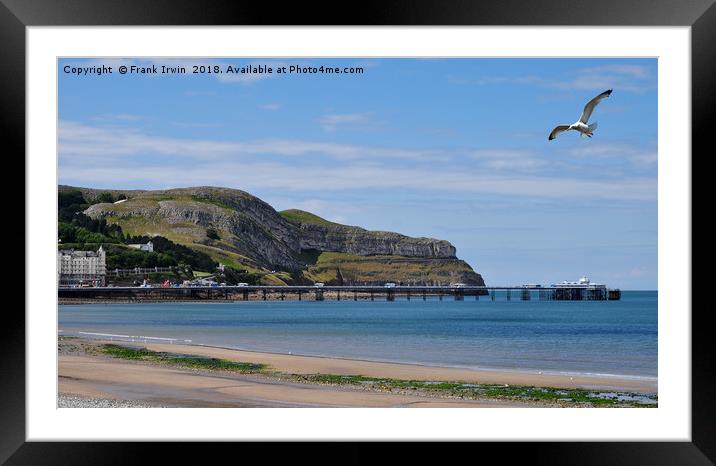 Llandudno's Great Orme and Pier. Framed Mounted Print by Frank Irwin
