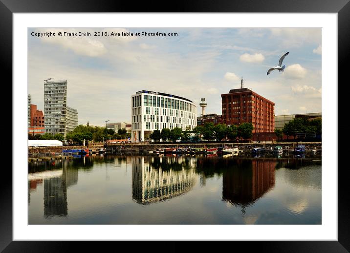 Liverpool across Salthouse Dock Framed Mounted Print by Frank Irwin