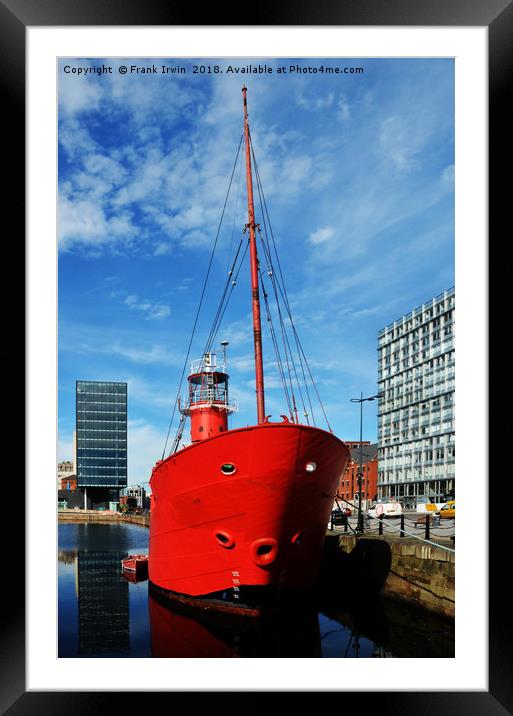Mersey Bar lightship, Planet Framed Mounted Print by Frank Irwin