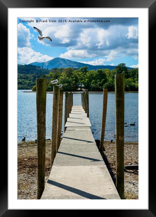 A Pier on Derwent Water Framed Mounted Print by Frank Irwin