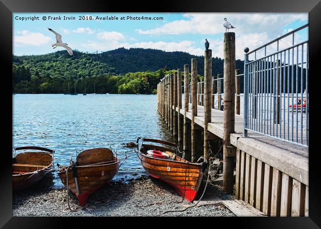 Rowing boats on Windermere Framed Print by Frank Irwin