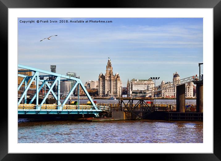 Liverpool 3 Graces thro' the Stena Line Terminal Framed Mounted Print by Frank Irwin