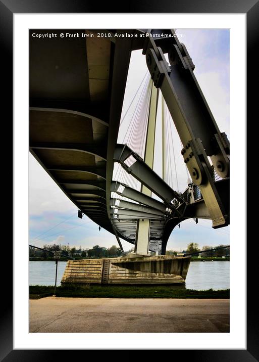 The Passerelle Pedestrian Bridge on the Rhine. Framed Mounted Print by Frank Irwin