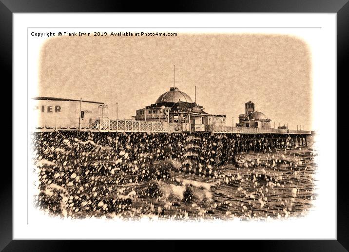 New Brighton Pier c 1965 Framed Mounted Print by Frank Irwin