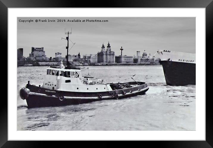 The last of my B&W mounted print scans. Tug Hazelg Framed Mounted Print by Frank Irwin