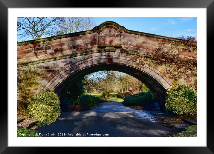 Port Sunlight's iconic "Dell Bridge." Framed Mounted Print by Frank Irwin