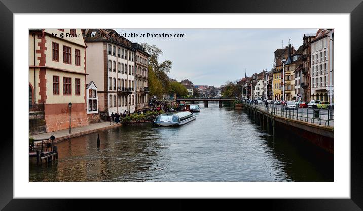Strasbourg, France on River Rhine. Framed Mounted Print by Frank Irwin