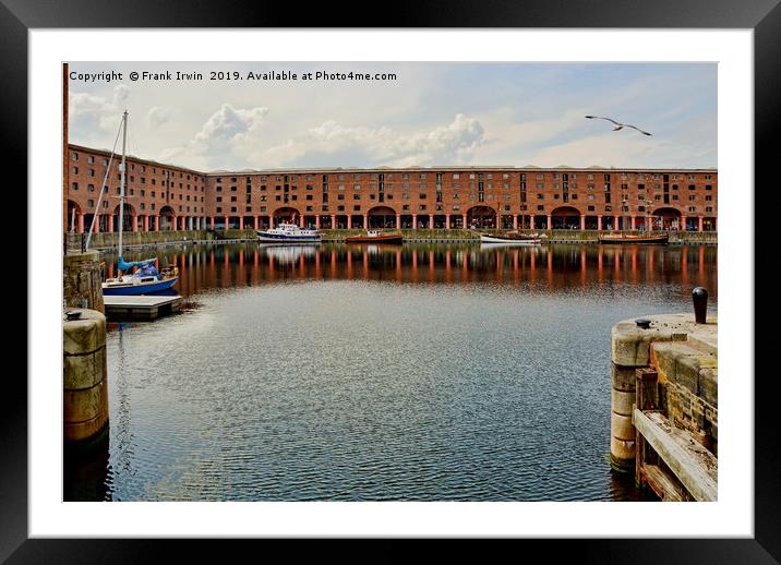 Royal Albert Dock marine close to Tate Liverpool Framed Mounted Print by Frank Irwin