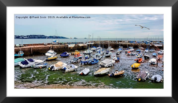 Paignton Harbour - Low Tide. Framed Mounted Print by Frank Irwin