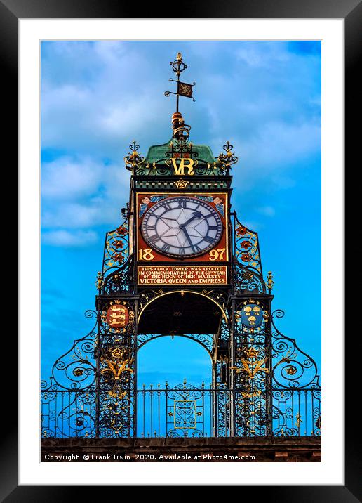 Eastgate Clock, Chester Framed Mounted Print by Frank Irwin