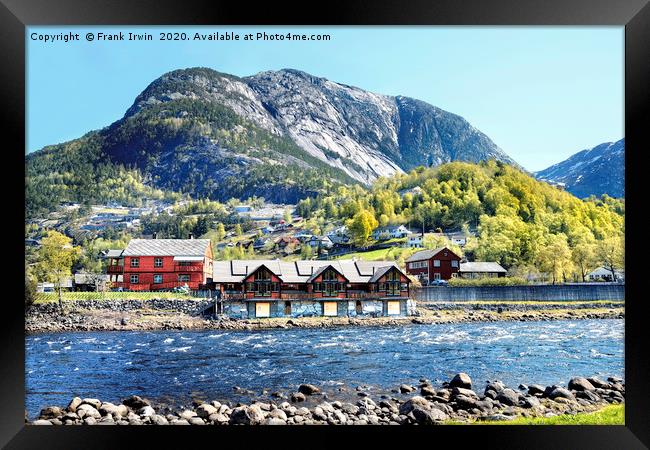 A settlement close to Eidfjord, Norway Framed Print by Frank Irwin
