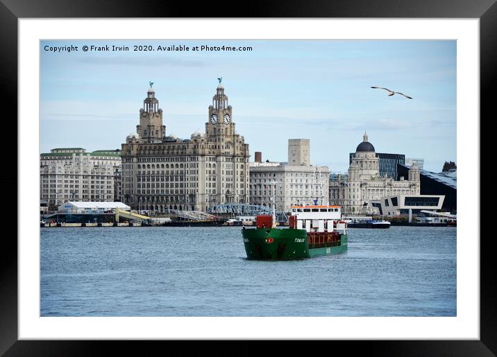 MS Tomar manoeuvring in the River Mersey Framed Mounted Print by Frank Irwin