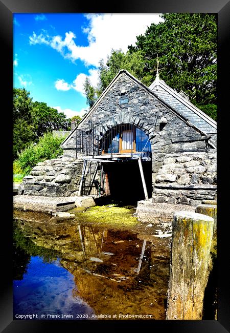 Old Derwentwater Boat House. Framed Print by Frank Irwin