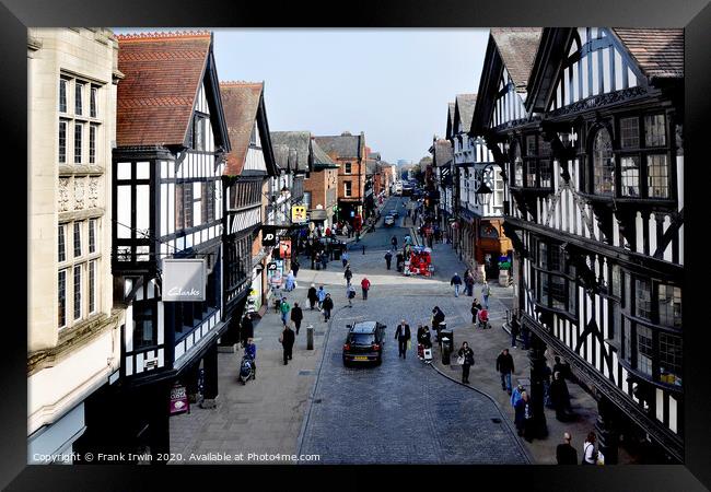 Chester - Eastgate Street voted Chester's pretties Framed Print by Frank Irwin