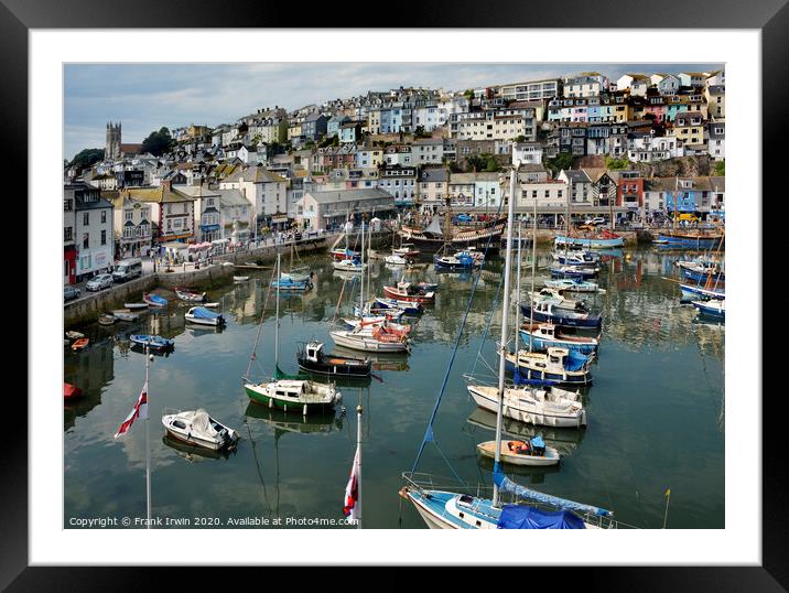 Brixham Harbour Framed Mounted Print by Frank Irwin