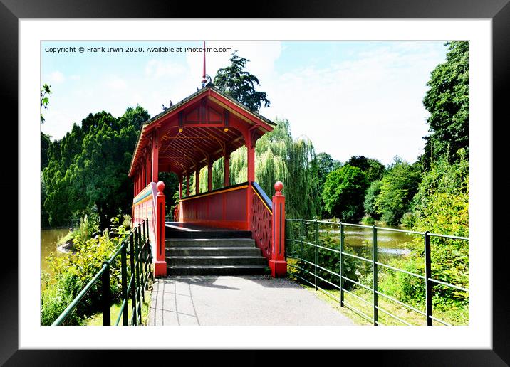 Birkenhead Park's Iconic Swiss Bridge Framed Mounted Print by Frank Irwin