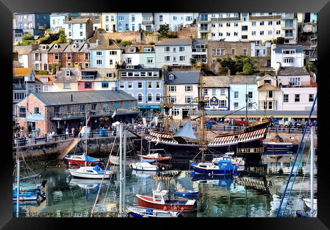 Golden Hind in Brixham Harbour Framed Print by Frank Irwin