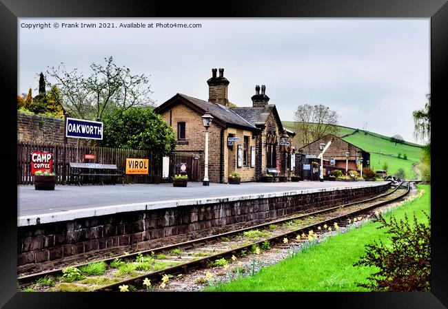 Oakworth railway station. Framed Print by Frank Irwin