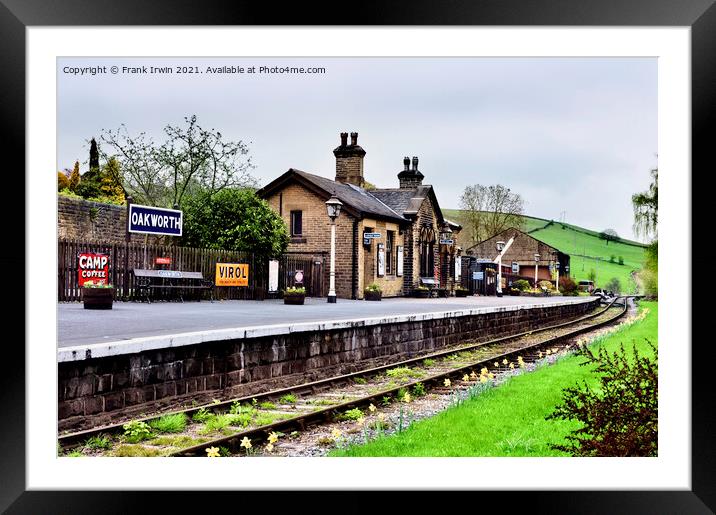 Oakworth railway station. Framed Mounted Print by Frank Irwin