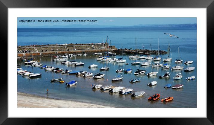 Beautiful Newquay Harbour and Beach in West Wales Framed Mounted Print by Frank Irwin