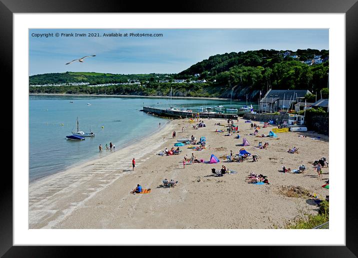 Lazy, Sunny Day on New Quay beach Framed Mounted Print by Frank Irwin