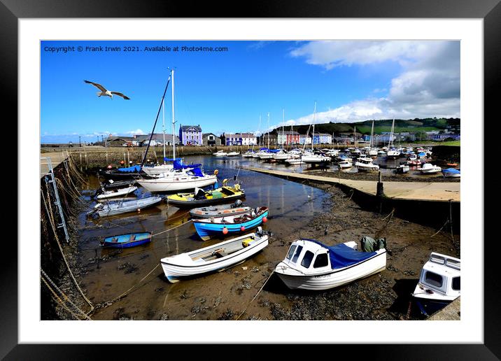 The ever popular Aberaeron Harbour Framed Mounted Print by Frank Irwin