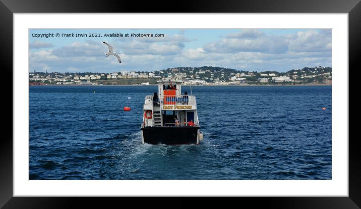 The Dart Princess leaving Paignton Framed Mounted Print by Frank Irwin