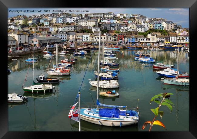 The little busy harbour of Brixham Framed Print by Frank Irwin