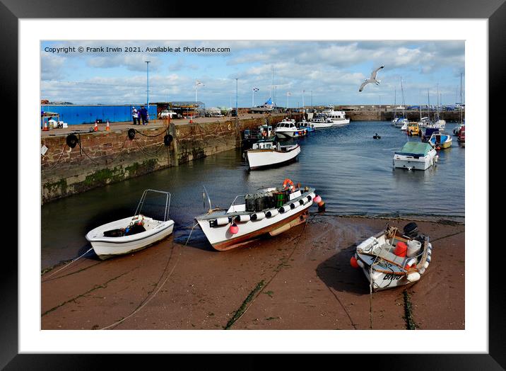 Sheltering within the harbour walls Framed Mounted Print by Frank Irwin