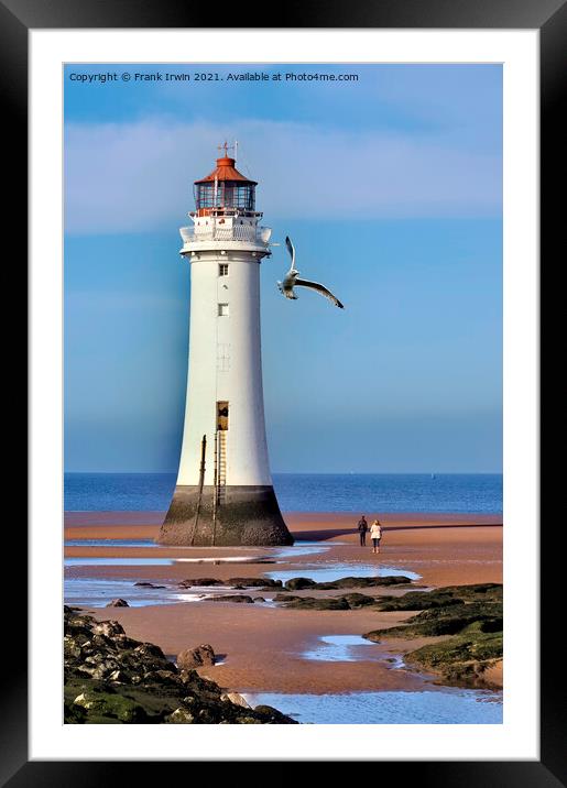 Perch Rock lighthouse, New Brighton, Wirral Framed Mounted Print by Frank Irwin