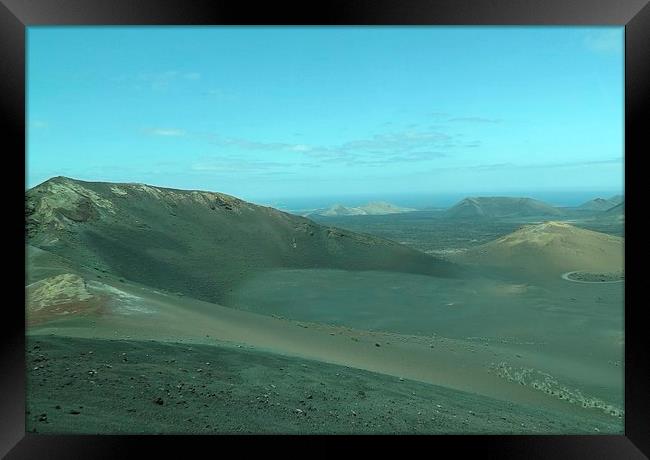 Timanfaya Lanzarote view Framed Print by Ali Dyer