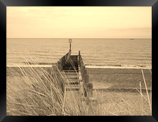 Hopton Beach View Framed Print by Ali Dyer