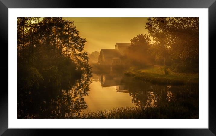 Riverside Sunrise Framed Mounted Print by Gareth Burge Photography