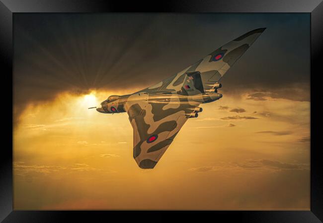 Vulcan Into The West Framed Print by Gareth Burge Photography