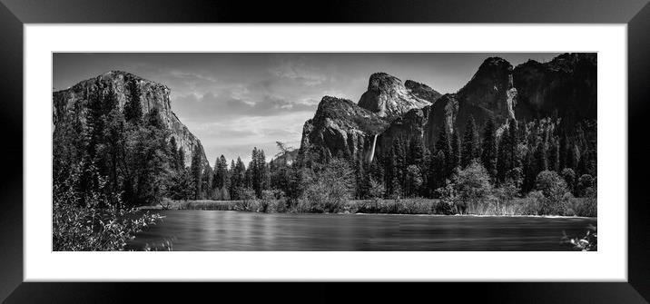 Merced River Valley View Framed Mounted Print by Gareth Burge Photography