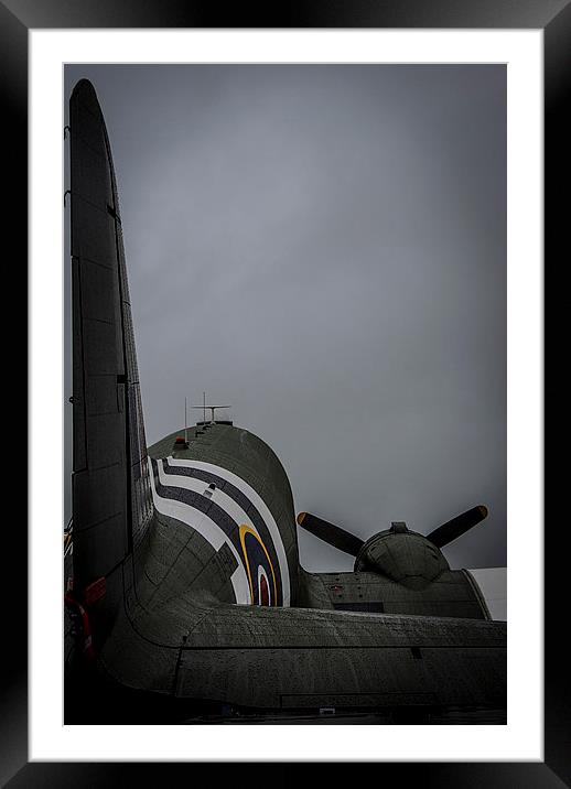 C-47 Dakota in the rain Framed Mounted Print by Gareth Burge Photography