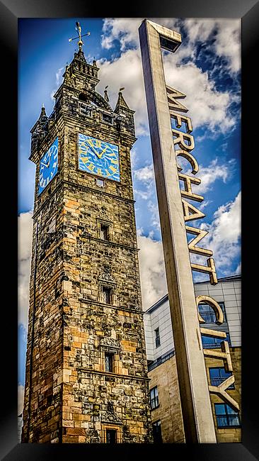 Tollbooth Clock Tower, Glasgow Framed Print by Gareth Burge Photography