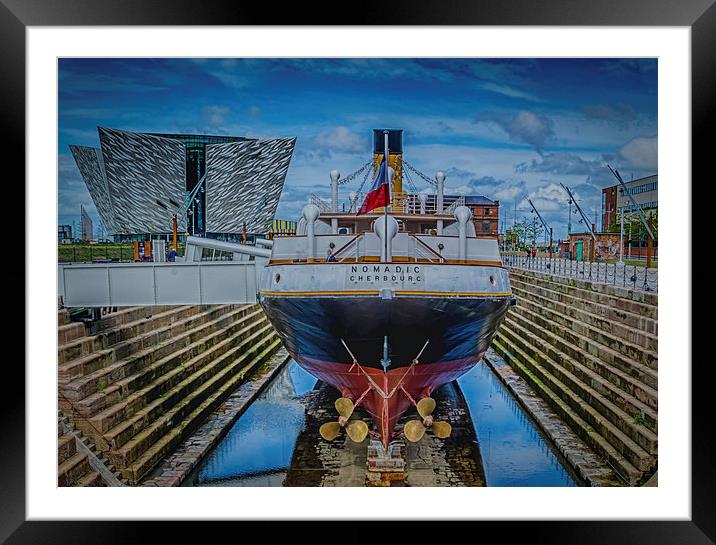 White Star S.S. Nomadic, Belfast Framed Mounted Print by Gareth Burge Photography