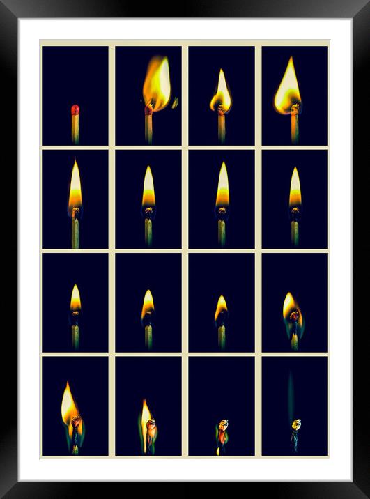 Life and Death of a Flame Framed Mounted Print by Gareth Burge Photography