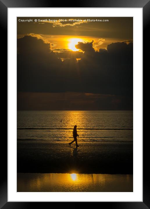 Sunset Solitude Framed Mounted Print by Gareth Burge Photography