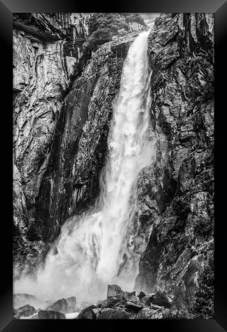 Lower Yosemite Falls, Yosemite National Park Framed Print by Gareth Burge Photography