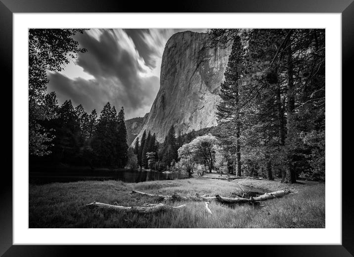 El Capitan from the Meadow Framed Mounted Print by Gareth Burge Photography