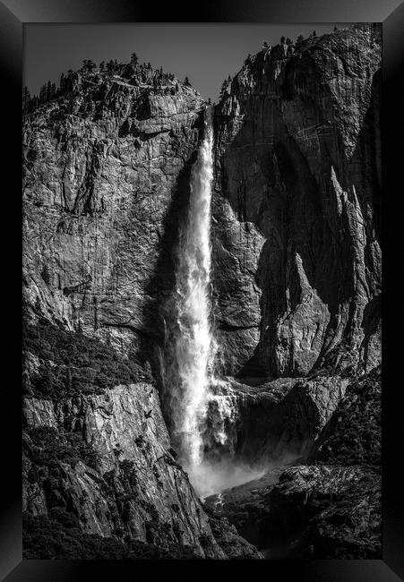 Majesty of Upper Yosemite Falls Framed Print by Gareth Burge Photography
