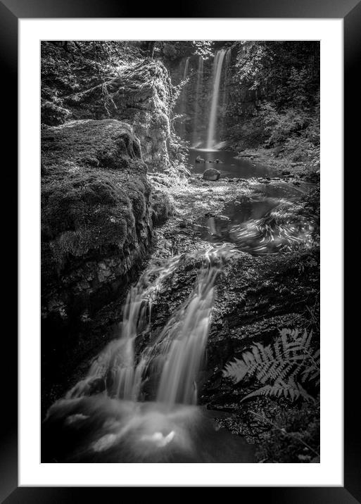 Dalcairny Falls, Ayrshire Framed Mounted Print by Gareth Burge Photography