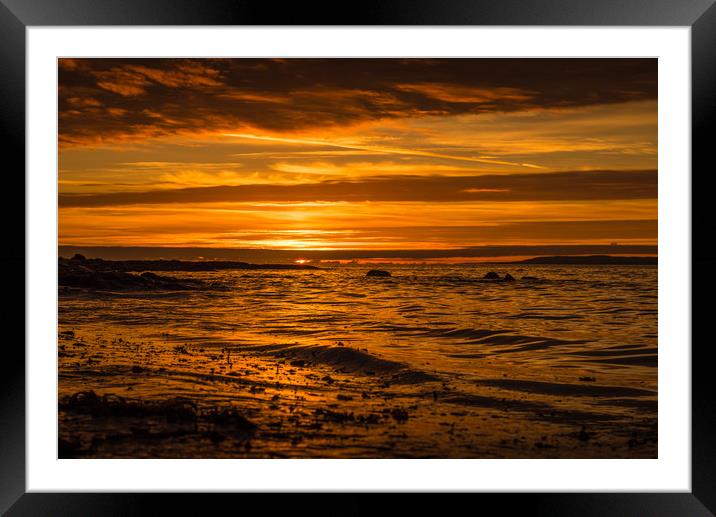 Orange Surf Framed Mounted Print by Gareth Burge Photography